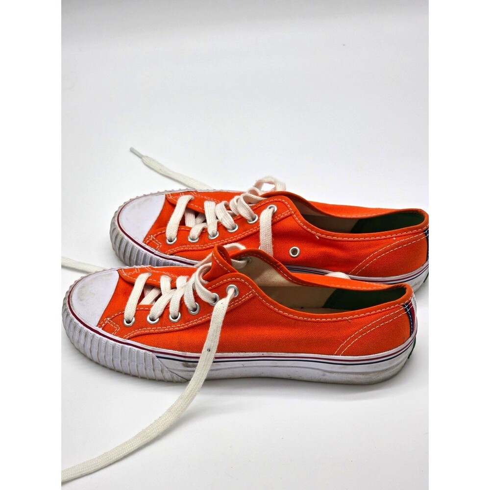 PF Flyers Orange/White Canvas Low Top Lace-Up Sneakers PM140L2H